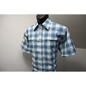 Tru Spec Tactical Concealed Carry Vented Plaid Button Snap Shirt Mens Sz Medium